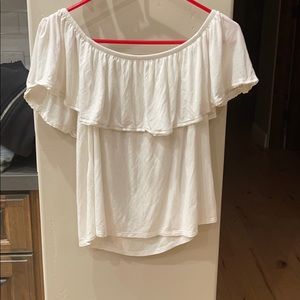 Off the shoulder cream summer top